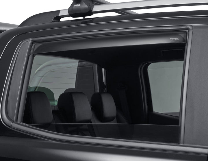 CLIMAIR®* WIND DEFLECTORS FOR RANGER DOUBLE CAB REAR WINDOWS, BLACK, 2012 - 2019