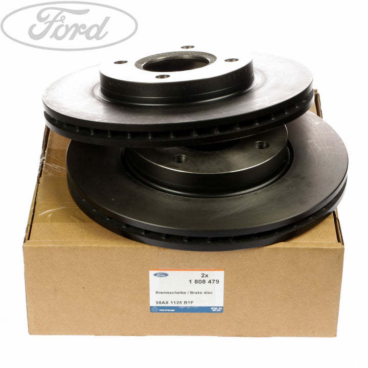 FOCUS FIESTA FRONT VENTED COATED BRAKE DISC PAIR 258MM