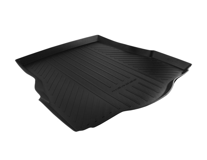 MONDEO REAR RUBBER BOOT LINER, BLACK WITH MONDEO LOGO, FOR VEHICLE WITH MINI SPARE WHEEL OR TYRE REPAIR KIT, 2014 - ONWARDS