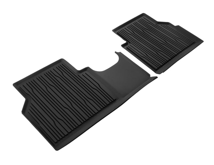 ALL-ELECTRIC EXPLORER & ALL-ELECTRIC FORD CAPRI RUBBER FLOOR MATS REAR, BLACK, TRAY STYLE WITH RAISED EDGES