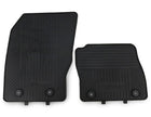 FOCUS RUBBER FLOOR MATS FRONT, BLACK WITH LOGO, 2011 - 2020