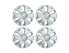 FIESTA & KA SET OF 4 WHEEL COVER TRIMS, SILVER, FITS 14