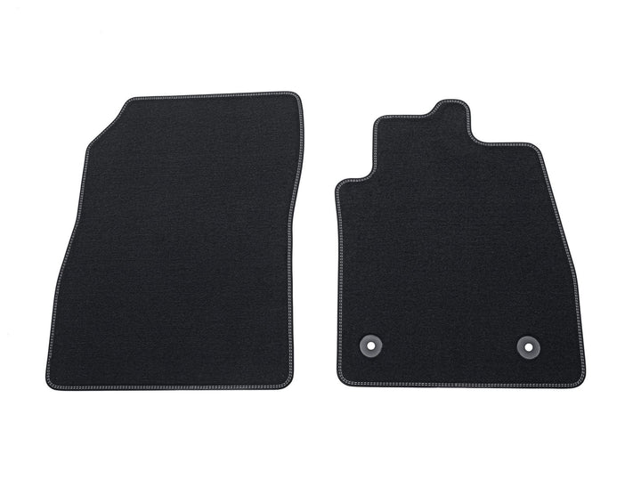 FIESTA VELOUR FLOOR MATS FRONT, WITH METAL GREY STITCHING AND FITTING HOLES, 2017 - ONWARD