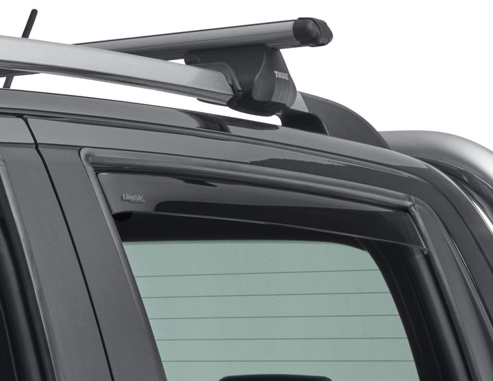 CLIMAIR®* WIND DEFLECTORS FOR RANGER DOUBLE CAB REAR WINDOWS, BLACK, 2012 - 2019