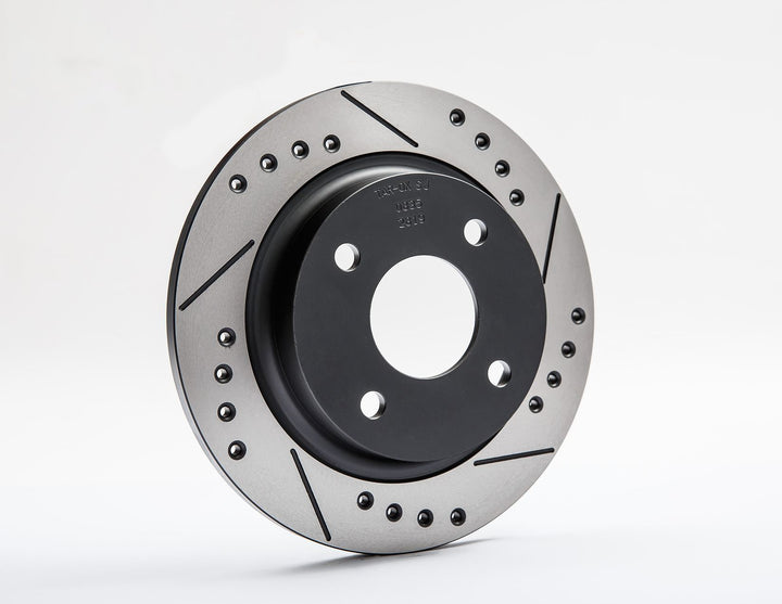 Ford Performance Tarox Sport Japan Rear Solid Drilled & Grooved Brake Discs Kit 252mm For Fiesta 2017-2023