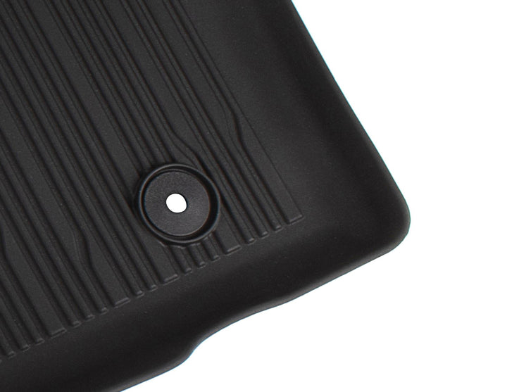 FIESTA AND PUMA RUBBER FLOOR MATS TRAY STYLE WITH RAISED EDGES, FRONT, BLACK, WITHOUT LOGO, 2017 ONWARD