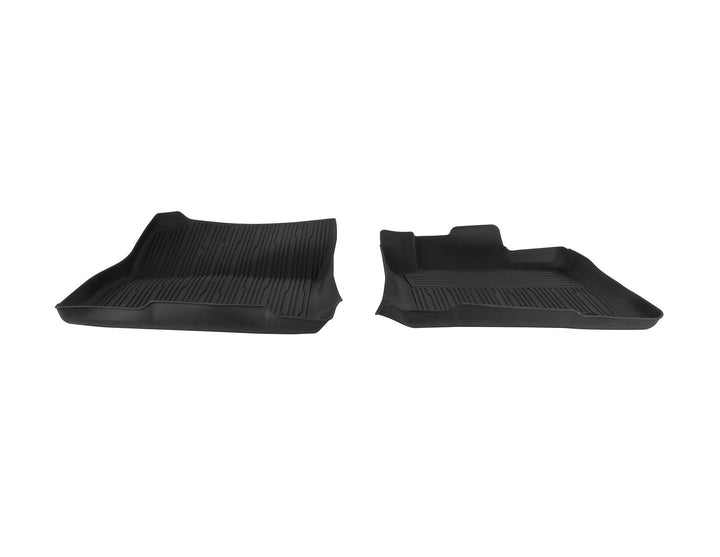 FIESTA AND PUMA RUBBER FLOOR MATS TRAY STYLE WITH RAISED EDGES, FRONT, BLACK, WITHOUT LOGO, 2017 ONWARD