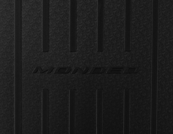 MONDEO REAR RUBBER BOOT LINER, BLACK WITH MONDEO LOGO, FOR VEHICLE WITH MINI SPARE WHEEL OR TYRE REPAIR KIT, 2014 - ONWARDS