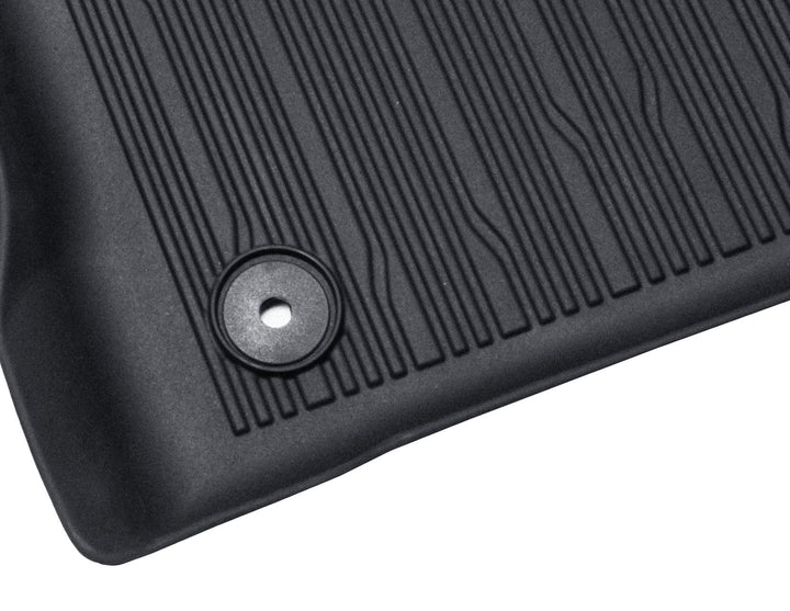 FIESTA AND PUMA RUBBER FLOOR MATS TRAY STYLE WITH RAISED EDGES, FRONT, BLACK, WITHOUT LOGO, 2017 ONWARD