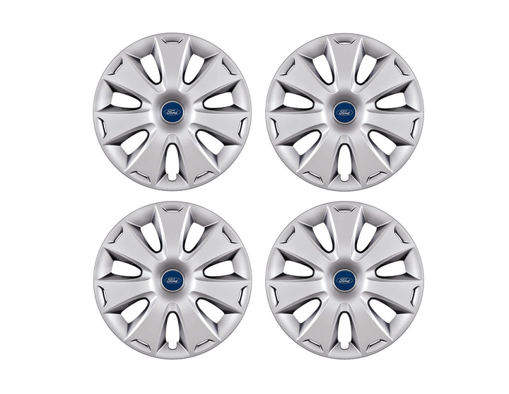 SET OF 4 SILVER WHEEL COVER TRIMS, FITS 16