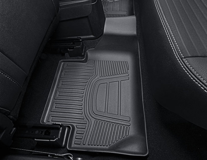 ECOSPORT RUBBER FLOOR MATS REAR SET, TRAY STYLE, BLACK, 2017 - ONWARDS