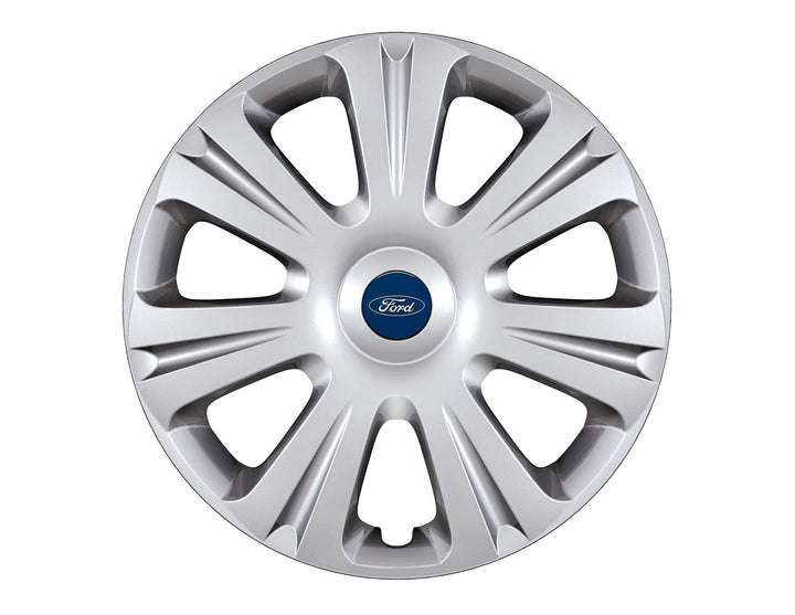 SET OF 4 SILVER WHEEL COVER TRIMS, FITS 16
