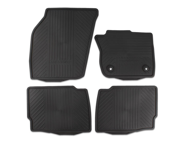 MONDEO SET OF FRONT AND REAR RUBBER FLOOR MATS, BLACK, 2014 - 2018