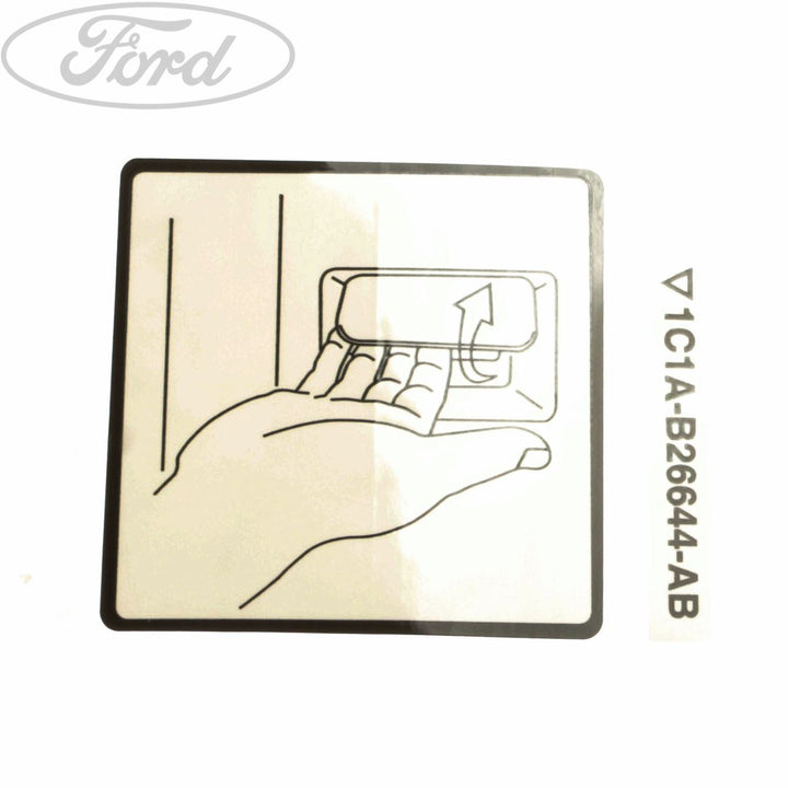 TRANSIT PULL TO OPEN INSTRUCTION DECAL