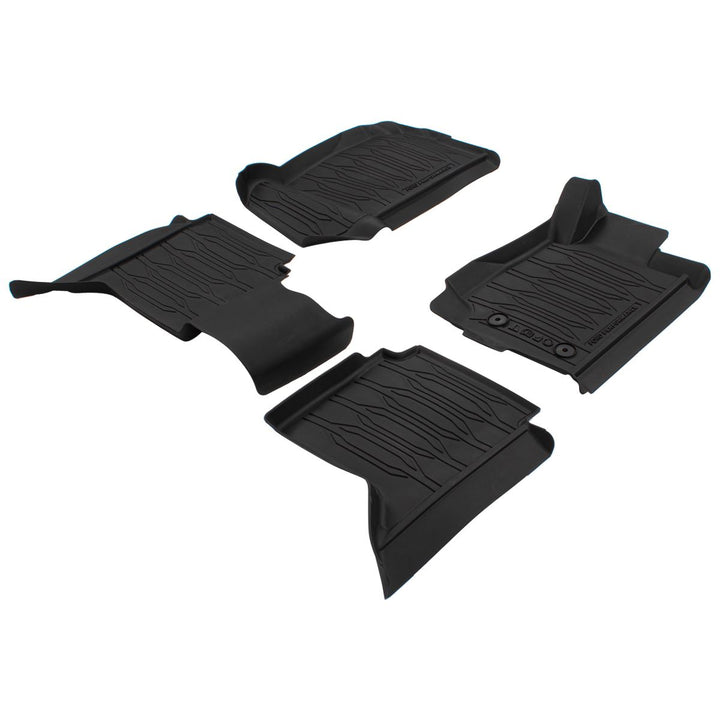 RANGER 01/2012-06/2022 RUBBER FLOOR MATS FRONT AND REAR,BLACK