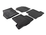 KUGA SET OF FRONT AND REAR RUBBER FLOOR MATS, BLACK WITH KUGA LOGO, 2012-2016