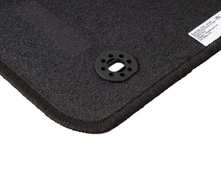 FIESTA FRONT & REAR CARPET FLOOR MATS BLACK WITH LOGO 2008-2011