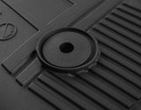 ECOSPORT RUBBER FLOOR MATS IN TRAY STYLE WITH RAISED EDGES, FRONT, BLACK WITH ECOSPORT LOGO, 2017 - ONWARD
