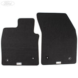 FOCUS FRONT CONTOUR FLOOR MATS MANUAL VELOUR MOSS 2018-
