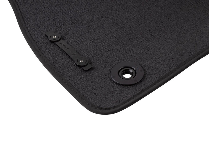 FOCUS VELOUR FRONT FLOOR MATS BLACK WITH LOGO 2011-2018