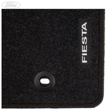 FIESTA FRONT & REAR CARPET FLOOR MATS CONTOURED SET SATIN BLACK AUTOMATIC 2002-2008