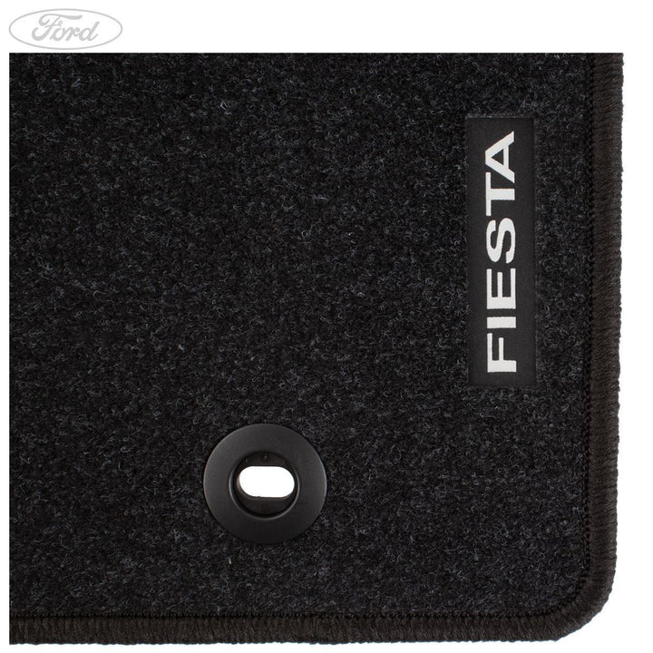 FIESTA FRONT & REAR CARPET FLOOR MATS CONTOURED SET SATIN BLACK AUTOMATIC 2002-2008