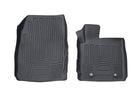 ECOSPORT RUBBER FLOOR MATS IN TRAY STYLE WITH RAISED EDGES, FRONT, BLACK WITH ECOSPORT LOGO, 2017 - ONWARD