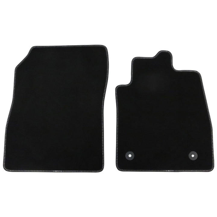 FIESTA VELOUR FLOOR MATS FRONT, WITH METAL GREY STITCHING AND FITTING HOLES, 2017 - ONWARD