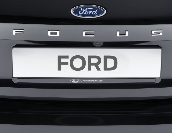 Ford Performance Number Plate Holder Kit Front & Rear Black With Silver 3D Effect Logo Set Of 2