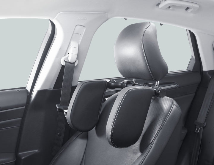 ACV* SLEEPING HEADREST BLACK PVC LEATHER WITH SILVER PIPING