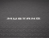MUSTANG RUBBER BOOT FLOOR LOAD COMPARTMENT MAT TRAY WITH LOGO FOR VEHICLES WITHOUT SUBWOOFER 2024-ONWARDS