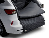 PADSFORALL√Ç ®* PET TRAVEL MAT BLACK PU LEATHER WITH BLUE PIPING, SIZE: L