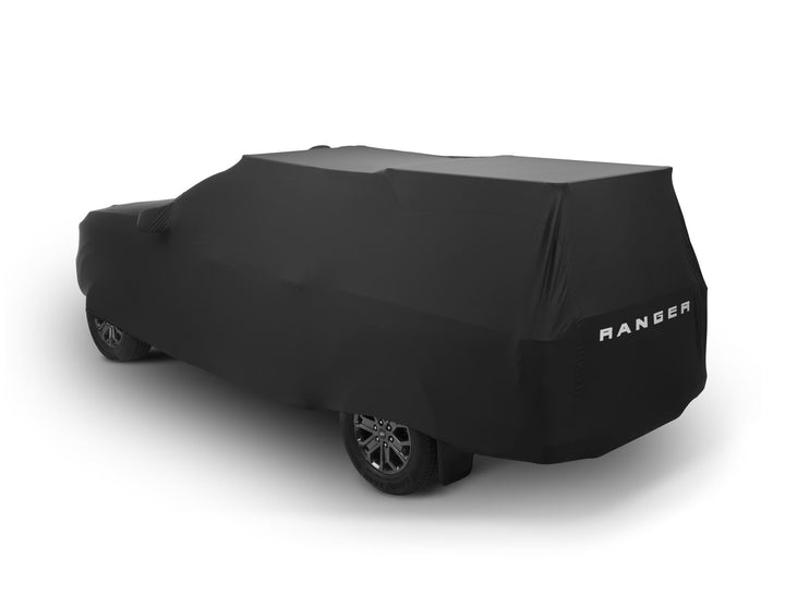 RANGER SAFAR* PREMIUM PROTECTIVE COVER BLACK WITH WHITE FORD OVAL AND RANGER LOGO