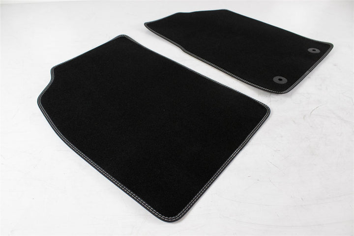 KA FRONT FLOOR MATS SET BLACK ACCENT VELOUR 2008-2016