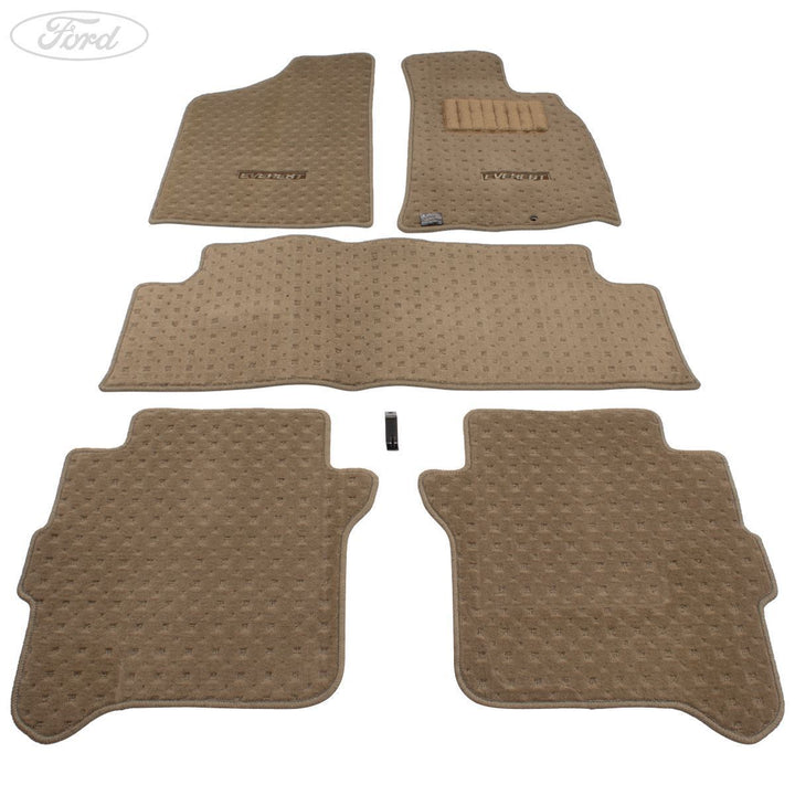 EVEREST FRONT & REAR FLOOR CARPET MATS KIT VELOUR 2009-2015