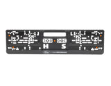 Ford Performance Number Plate Holder Kit Front & Rear Black With White Logo Set Of 2