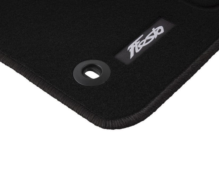 FIESTA VELOUR FLOOR MATS FRONT, BLACK 07/2008-02/2011
