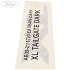 NAME PLATE DECAL