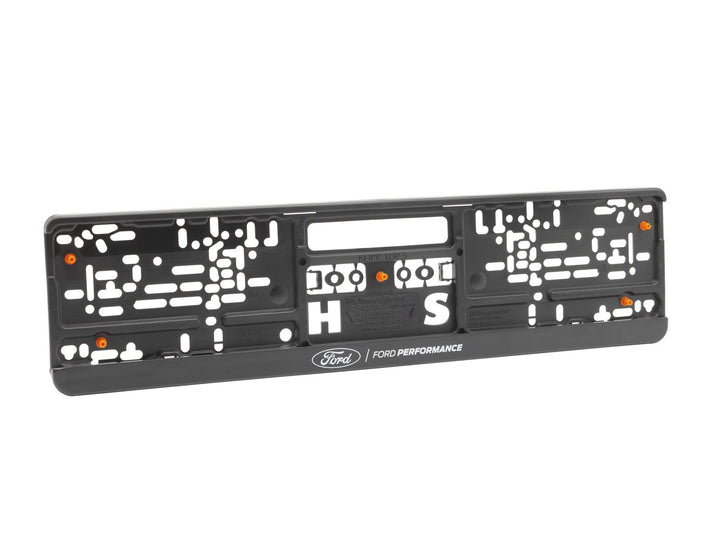 Ford Performance Number Plate Holder Kit Front & Rear Black With White Logo Set Of 2