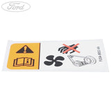 RADIATOR FAN WARNING DECAL