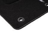 FIESTA FRONT & REAR CARPET FLOOR MATS BLACK WITH LOGO 2008-2011