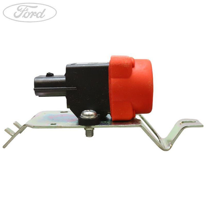 INERTIA SWITCH RED PUSH BUTTON TOP ON BRACKET XS6T-9F857-AD