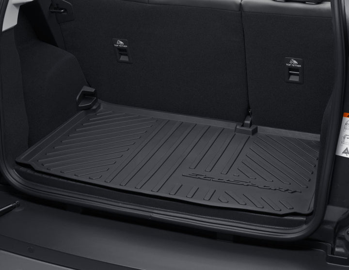 ECOSPORT REAR RUBBER BOOT LINER LOADING MAT BLACK WITH LOGO 2017- ONWARDS