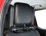 ACV* SLEEPING HEADREST BLACK PVC LEATHER WITH SILVER PIPING