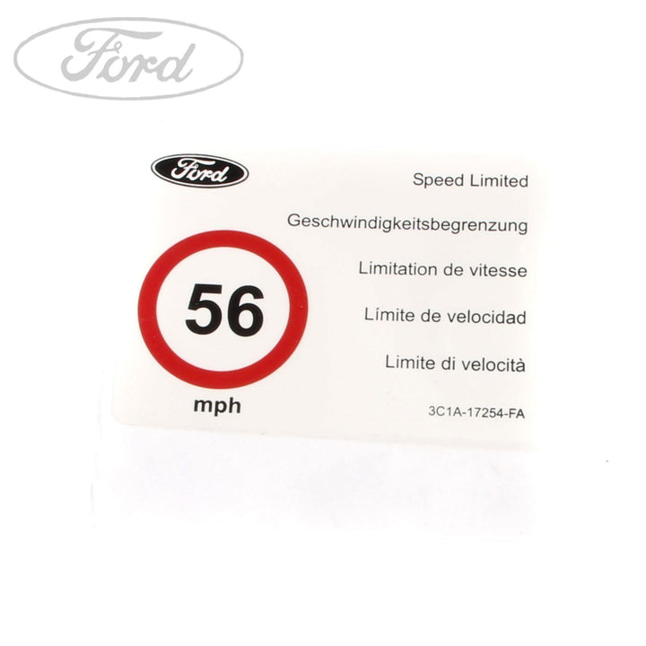 TRANSIT TRANSIT SPEED LIMITER DECAL