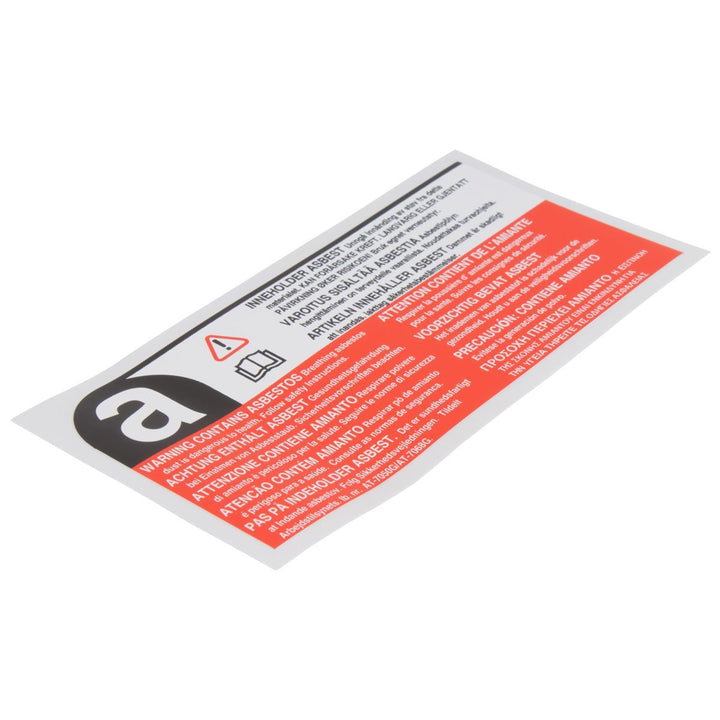 ASBESTOS WARNING DECAL