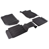 RANGER 01/2012-06/2022 RUBBER FLOOR MATS FRONT AND REAR,BLACK