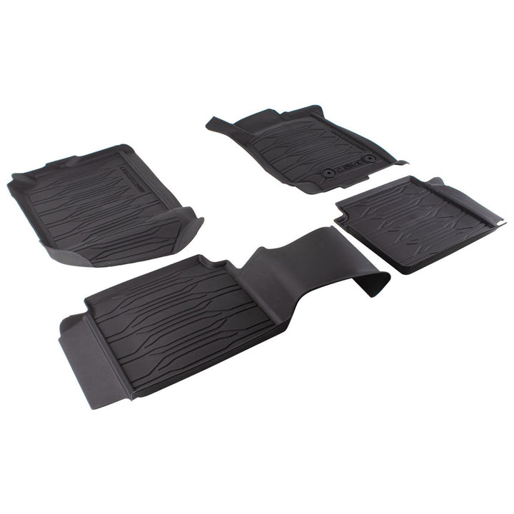 RANGER 01/2012-06/2022 RUBBER FLOOR MATS FRONT AND REAR,BLACK