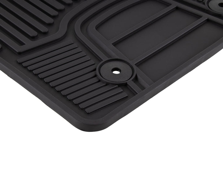 ECOSPORT RUBBER FLOOR MATS FRONT, BLACK WITH ECOSPORT LOGO, 2013-2017