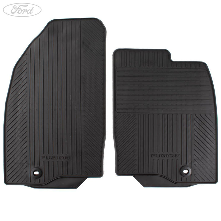 FIESTA MK6 FUSION FRONT RUBBER CONTOUR FLOOR MATS & CLIPS